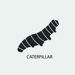 Caterpillar vector icon illustration sign