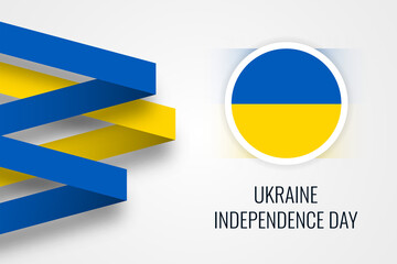Ukraine independence day celebration illustration template design