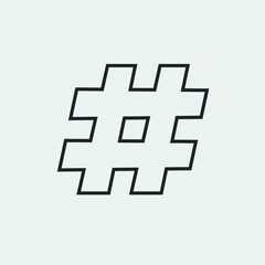 Obraz premium Hashtag vector icon illustration sign