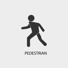 Fototapeta na wymiar Pedestrian vector icon illustration sign