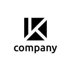 Naklejka premium letter K square logo design