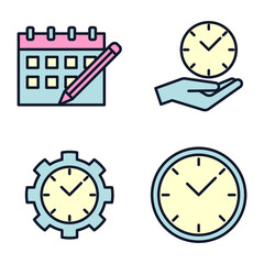 Fototapeta premium Time set icon symbol template for graphic and web design collection logo vector illustration