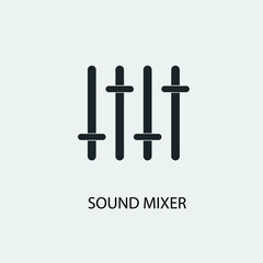 Sound mixer vector icon illustration sign