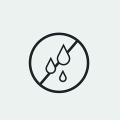 Do not water vector icon illustration sign