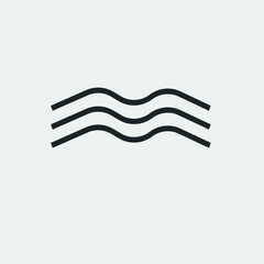 Waves vector icon illustration sign