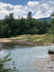 river in the mountains
