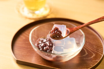 あんこと寒天とお茶