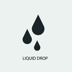 Liquid drop vector icon illustration sign