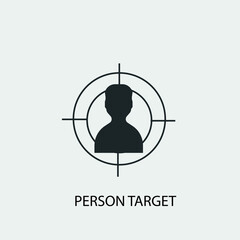 Person target vector icon illustration sign