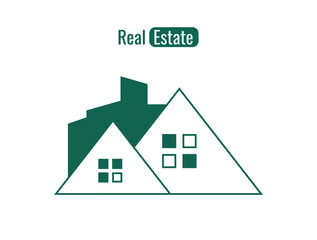 real estate logo, icon vector illustration 