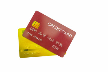 Red and yellow credit card