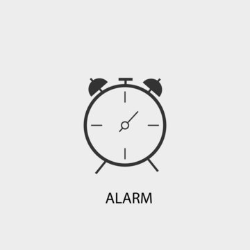 Alarm vector icon illustration sign