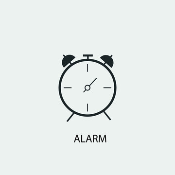 Alarm vector icon illustration sign