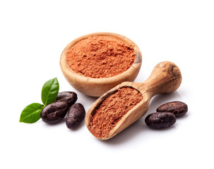 Cacao powder with cacao beans