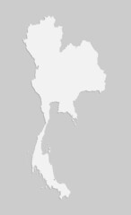 Vector map Thailand, template Asia outline country