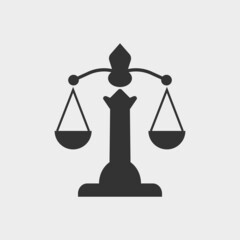 Balance scales vector icon illustration sign