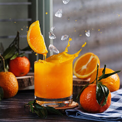 Frühstück mit Orangensaft