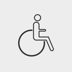 Disabled vector icon illustration sign