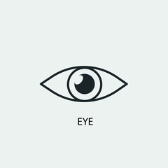 Eye vector icon illustration sign
