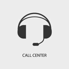Call center vector icon illustration sign
