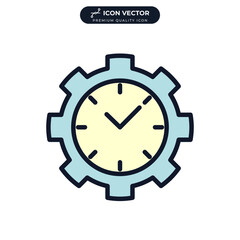time management icon symbol template for graphic and web design collection logo vector illustration