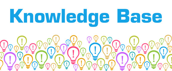 Knowledge Base Colorful Bulbs With Text 