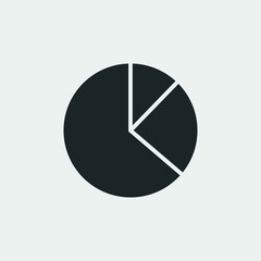 Pie chart vector icon illustration sign
