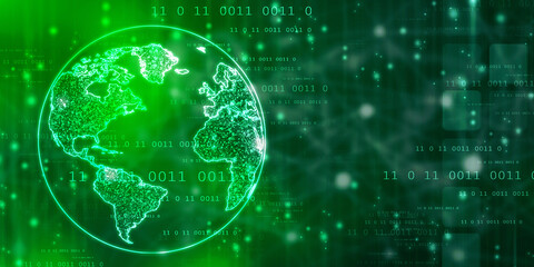 2d illustration world map abstract background
