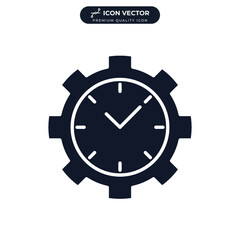 time management icon symbol template for graphic and web design collection logo vector illustration
