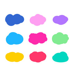 Cartoon bubbles,dialog boxes,comments,text box templates,idea collection,talking speech bubbles,doodle style cartoon balloons,clouds,isolated design elements.