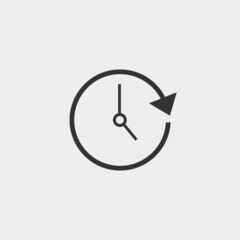 Time arrow vector icon illustration sign