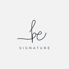 Unique Hand Lettering Signature BC Logo Design