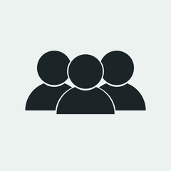 Users vector icon illustration sign