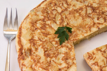 Omelet typical of Spanish cuisine