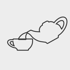 Tea vector icon illustration sign