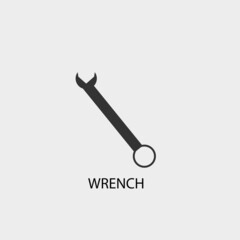 Wrench vector icon illustration sign