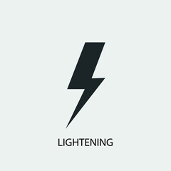 Lightening vector icon illustration sign