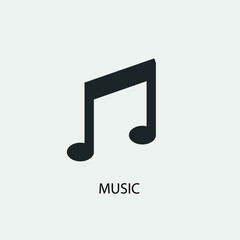 Music vector icon illustration sign