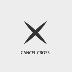 Cancel cross vector icon illustration sign