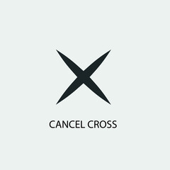 Cancel cross vector icon illustration sign