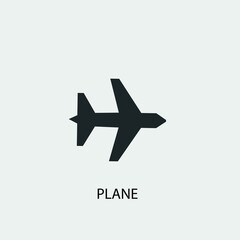 Plane vector icon illustration sign