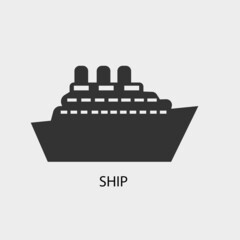 Ship vector icon illustration sign