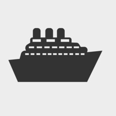 Ship vector icon illustration sign