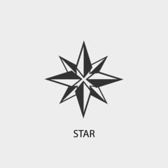 Obraz premium Star vector icon illustration sign