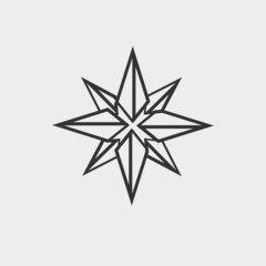 Star vector icon illustration sign