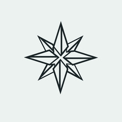 Fototapeta premium Star vector icon illustration sign