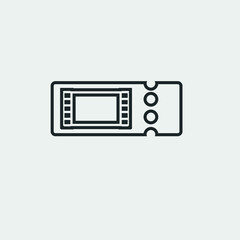 Fototapeta premium ticket vector icon illustration sign 