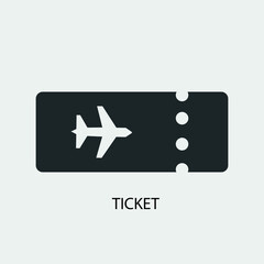 Fototapeta premium Ticket vector icon illustration sign