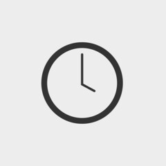 Wall clock vector icon illustration sign