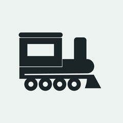 Train vector icon illustration sign